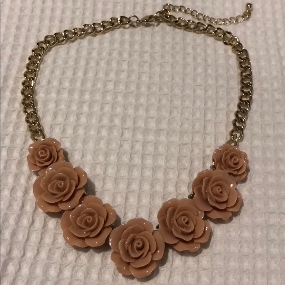 BOGO Roses & Gold fashion necklace